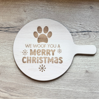 Smulders Paws & Prints Borrelplank We woof you a Merry Christmas