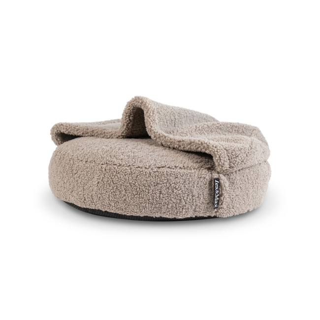 Lex & Max Dachshund Hoodie Rond Slaapzak Sand