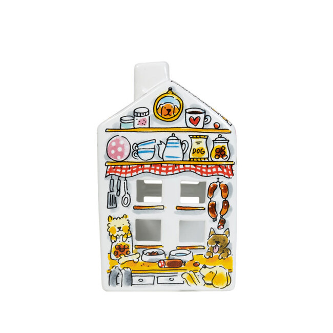 Blond Lichthuisje Hond 8X8X14CM