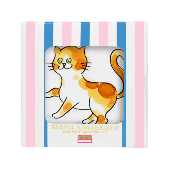 Blond Onderzetter set Kat 4ST