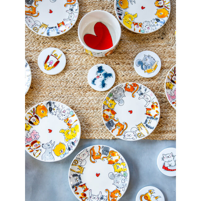 Blond Onderzetter set Kat 4ST