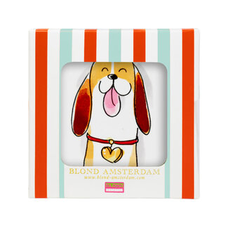 Blond Blond Onderzetter set Hond 4 st