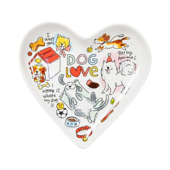 Blond Bord Hart Dog Love 22cm