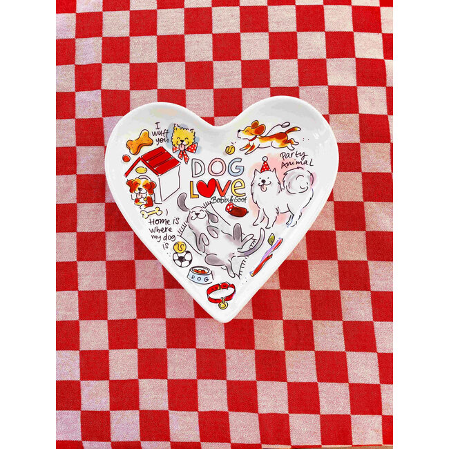 Blond Bord Hart Dog Love 22cm
