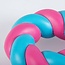 Hondenspeeltje MALLOW RING 11x11x4cm roze/blauw