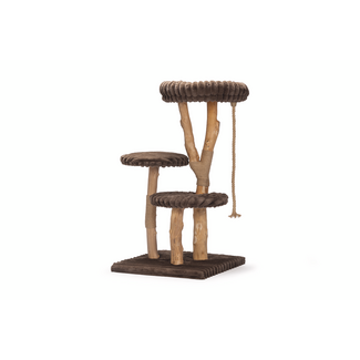 Beeztees DBL Houten Krabpaal Raja Bruin 60X60X114