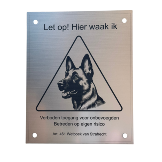 Smulders Paws & Prints Waakbordje Metallic 20x25cm