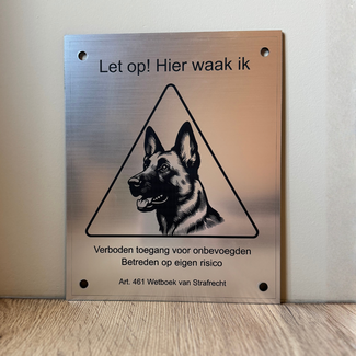 Smulders Paws & Prints Waakbordje Metallic 20x25cm