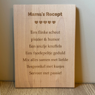 Smulders Paws & Prints Plankje Mama's recept