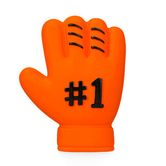 Oranje Latex Hondenspeeltjes WK Handschoen
