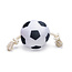 BZ Pluche voetbal Touw ZWT/WIT 36