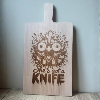Smulders Paws & Prints Snijplank She's got a Knife!