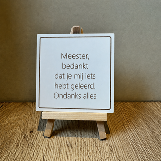 Smulders Paws & Prints Tegeltje Meester bedankt