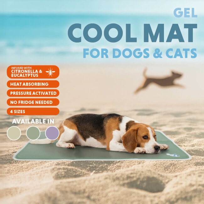 Coolpets Cooling Mat Olijfgroen