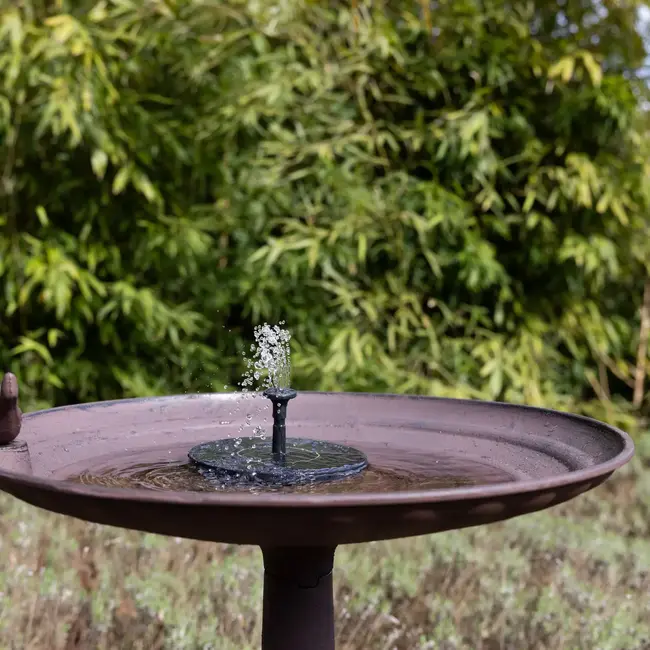 Vogelbad solar fontein