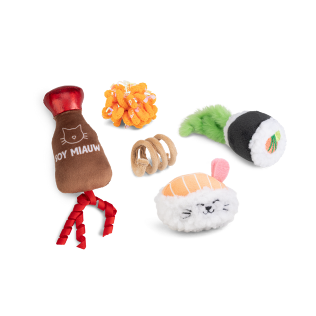 BZ Pluche Kattenspeeltje Sushi Multi
