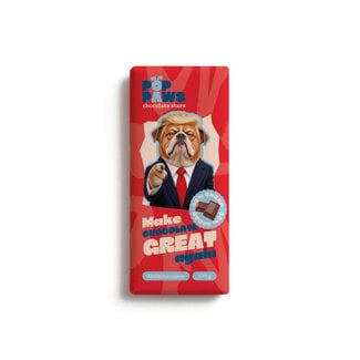 Pop Paws Chocoladereep Pop Paws - Make Chocolate Great again