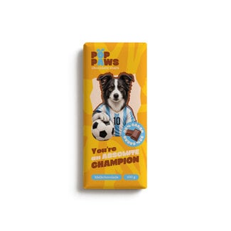 Pop Paws Chocoladereep Pop Paws - You're an Absloute Champion