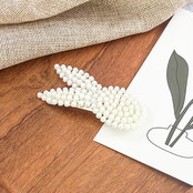 Haarknip witte strik konijn *