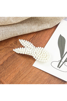 Haarknip witte strik konijn *