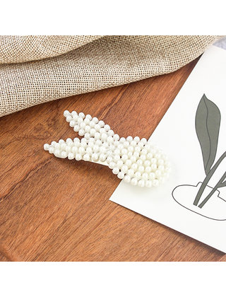 Haarknip witte strik konijn *