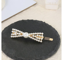Haarspeld / haarschuif met parels strik