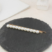 Haarspeld / haarschuif met parels langwerpig