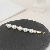 Haarspeld / haarschuif met grote en kleine parels