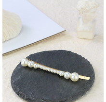 Haarspeld / haarschuif met kleine parels in het midden