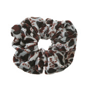 Scrunchie panterprint klein velvet zwart/bruin/grijs