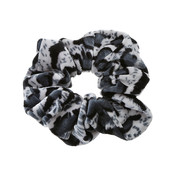 Scrunchie panterprint groot velvet zwart/grijs/wit