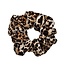 Remo Fashion Scrunchie panterprint klein velvet zwart/bruin/crème