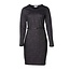 Remo Fashion Dames milano jurk zwart/groen/wit gemêleerd, lm - lang