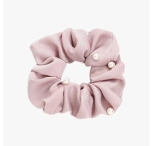 Scrunchie met parels oud roze