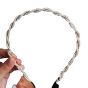 Haarband met parelmoer kralen