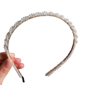 Haarband met parelmoer kralen