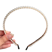 Haarband met parelmoer kralen
