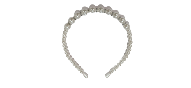 Haarband met parelmoer kralen