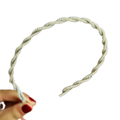 Haarband met parelmoer kralen