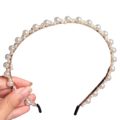Haarband met parelmoer kralen