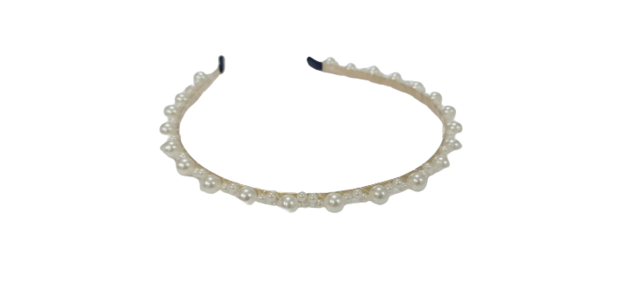 Haarband met parelmoer kralen