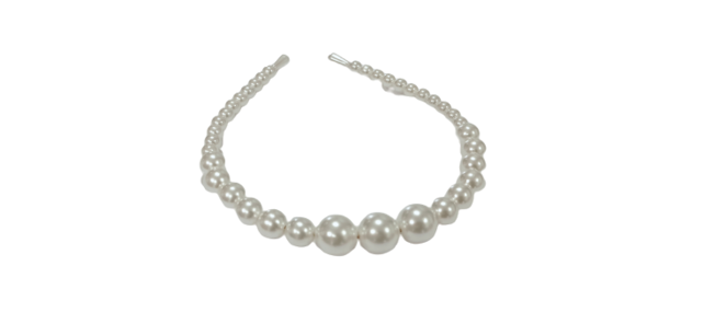 Haarband met parelmoer kralen