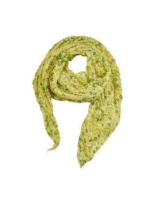 Viscose sjaal kleine bloemenprint - geel *