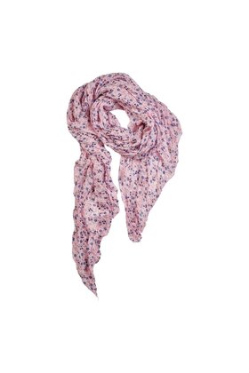 Viscose sjaal kleine bloemenprint - roze *