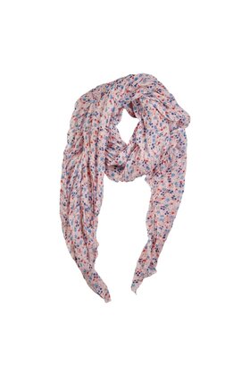 Viscose sjaal kleine bloemenprint - lichtroze *