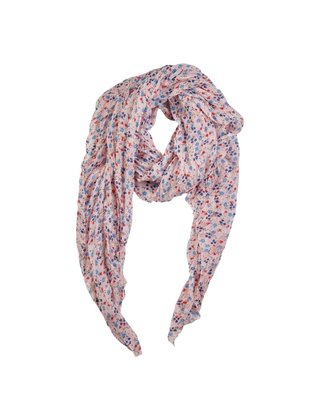 Viscose sjaal kleine bloemenprint - lichtroze *