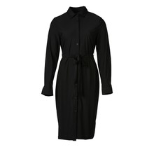 Dames jurk travelstof - zwart *
