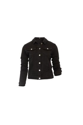 Dames jasje twill stretch - zwart *