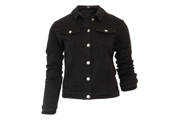 Dames jasje twill stretch - zwart