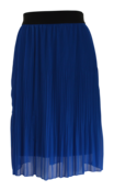 Dames plissé rok kort model - kobaltblauw  *
